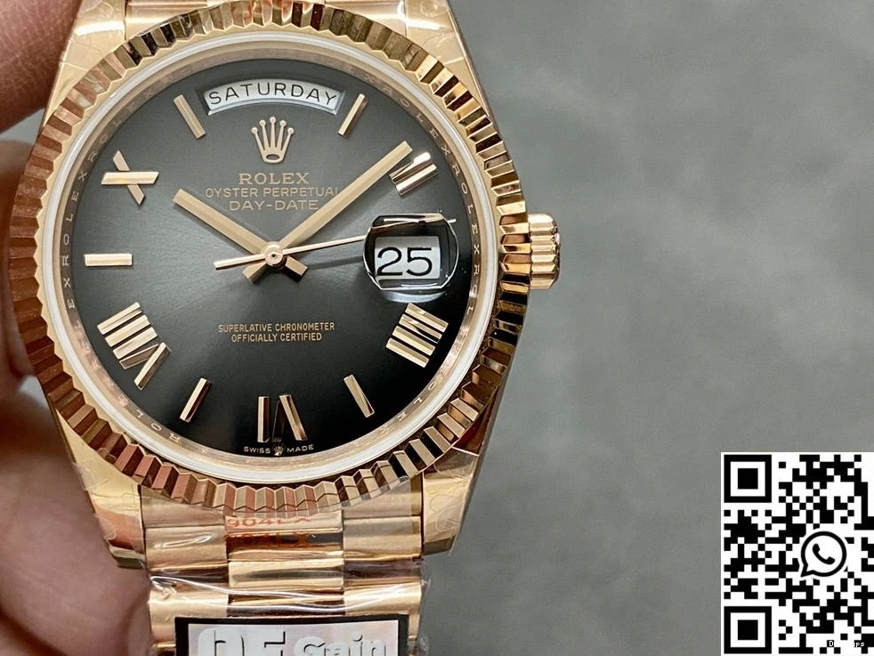 Factory Rolex Dial 228235-0055 v5 Tungsten Day Grey Date Steel QF 0119